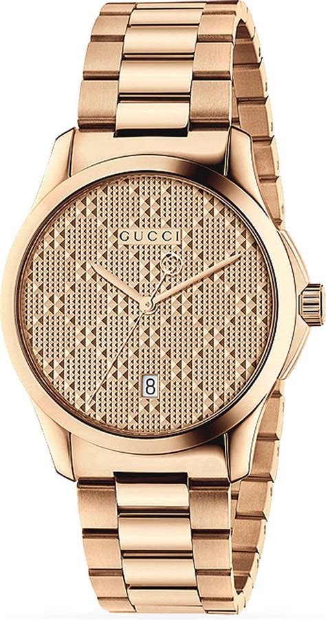 gucci watch rose gold and silver|Gucci g timeless ladies watch.